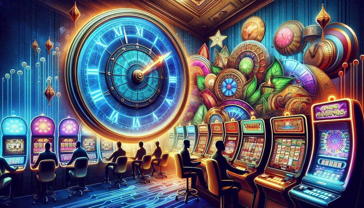 Tampilan permainan slot online di layar mobile dengan tema warna hijau